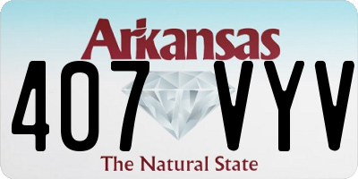 AR license plate 407VYV