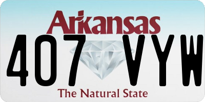 AR license plate 407VYW
