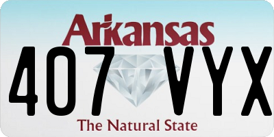 AR license plate 407VYX