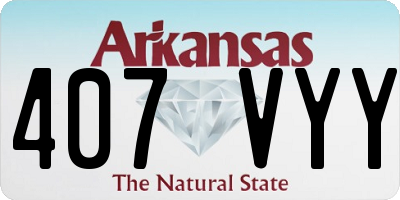 AR license plate 407VYY
