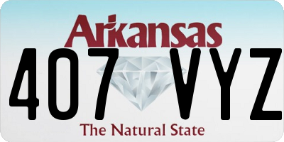 AR license plate 407VYZ