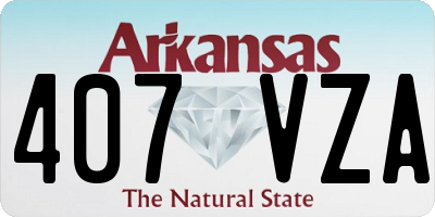 AR license plate 407VZA