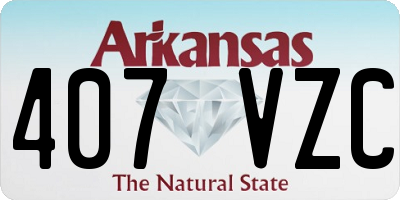 AR license plate 407VZC