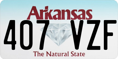 AR license plate 407VZF