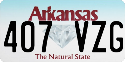 AR license plate 407VZG