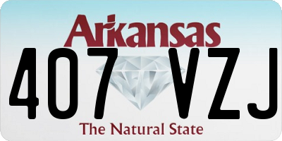 AR license plate 407VZJ