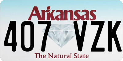AR license plate 407VZK
