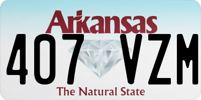 AR license plate 407VZM