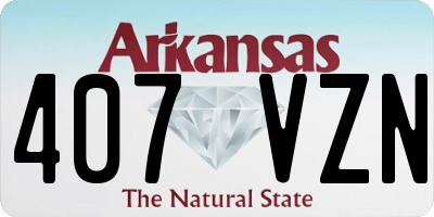 AR license plate 407VZN