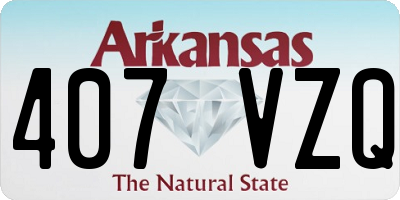 AR license plate 407VZQ