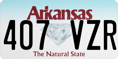 AR license plate 407VZR