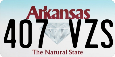 AR license plate 407VZS