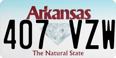 AR license plate 407VZW