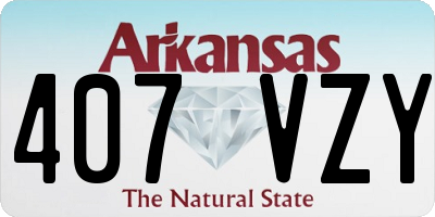 AR license plate 407VZY
