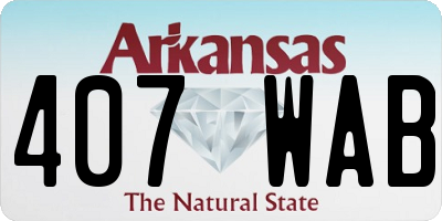 AR license plate 407WAB