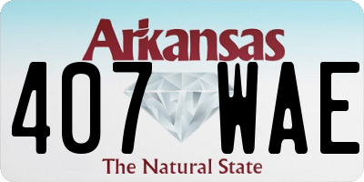 AR license plate 407WAE
