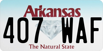 AR license plate 407WAF