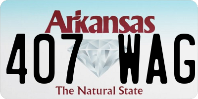 AR license plate 407WAG