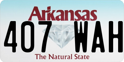 AR license plate 407WAH