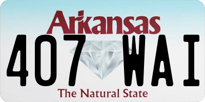 AR license plate 407WAI