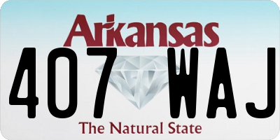 AR license plate 407WAJ