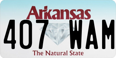 AR license plate 407WAM
