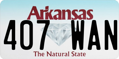 AR license plate 407WAN