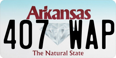 AR license plate 407WAP