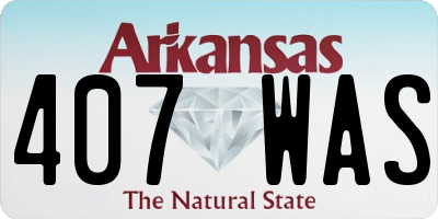 AR license plate 407WAS