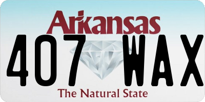 AR license plate 407WAX