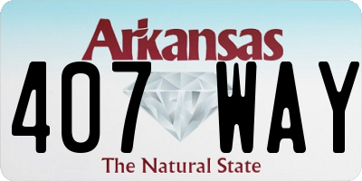 AR license plate 407WAY