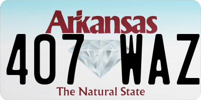 AR license plate 407WAZ