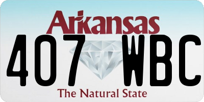AR license plate 407WBC