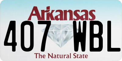 AR license plate 407WBL