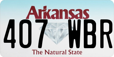 AR license plate 407WBR