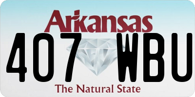 AR license plate 407WBU