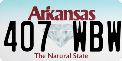 AR license plate 407WBW