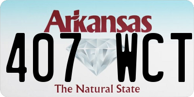AR license plate 407WCT