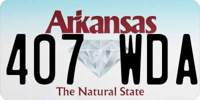 AR license plate 407WDA