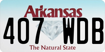 AR license plate 407WDB