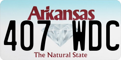 AR license plate 407WDC