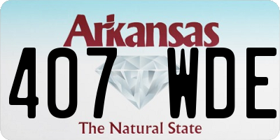 AR license plate 407WDE