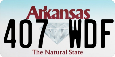 AR license plate 407WDF