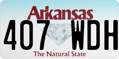 AR license plate 407WDH