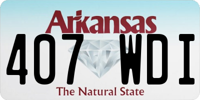 AR license plate 407WDI