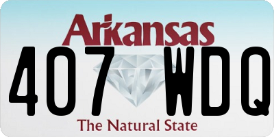 AR license plate 407WDQ