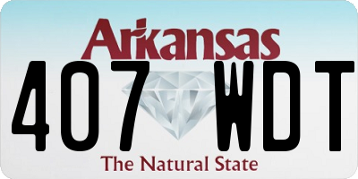 AR license plate 407WDT