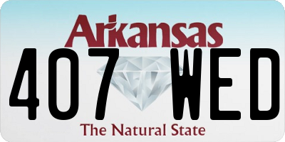 AR license plate 407WED