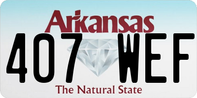 AR license plate 407WEF