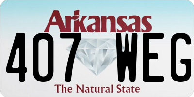 AR license plate 407WEG